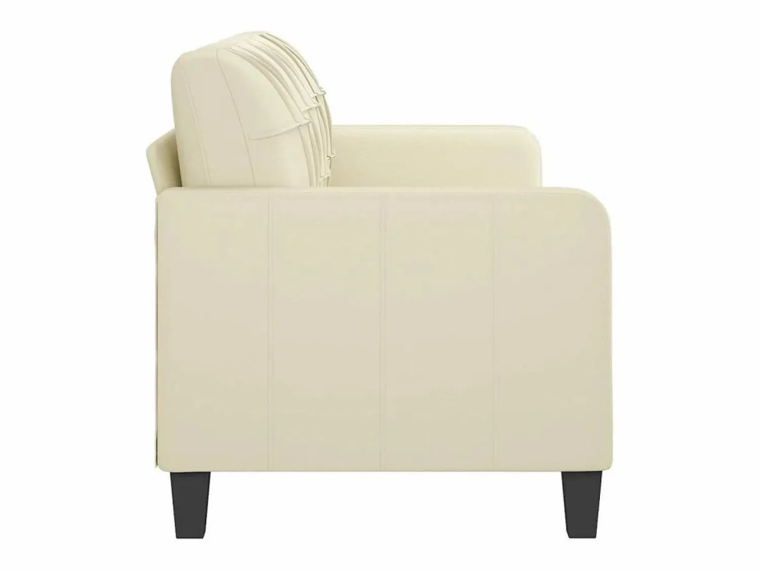 New vidaxl Sofá de 3 plazas de cuero sintético color 180 cm Crema