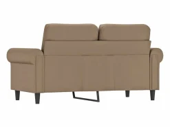 Discount Sofá de 2 plazas de cuero sintético color capuchino 120 cm Sofás De Piel Sintética