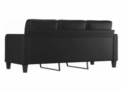vidaxl Sofá de 3 plazas de cuero sintético 180 cm