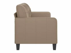 Best Sofá de 3 plazas de cuero sintético color capuchino 180 cm Sofá De Piel