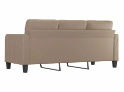 Best Sofá de 3 plazas de cuero sintético color capuchino 180 cm Sofá De Piel