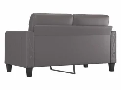vidaxl Sofá de 2 plazas de cuero sintético 140 cm Gris