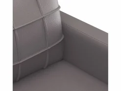 vidaxl Sofá de 2 plazas de cuero sintético 140 cm Gris