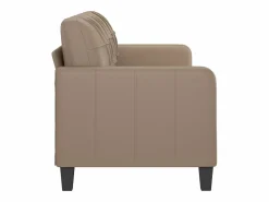Clearance Clicnbuy Sofá de 3 plazas de cuero sintético color capuchino 180 cm Marru00f3n