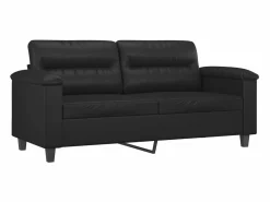 Best Clicnbuy Sofá de 2 plazas de cuero sintético 140 cm Negro
