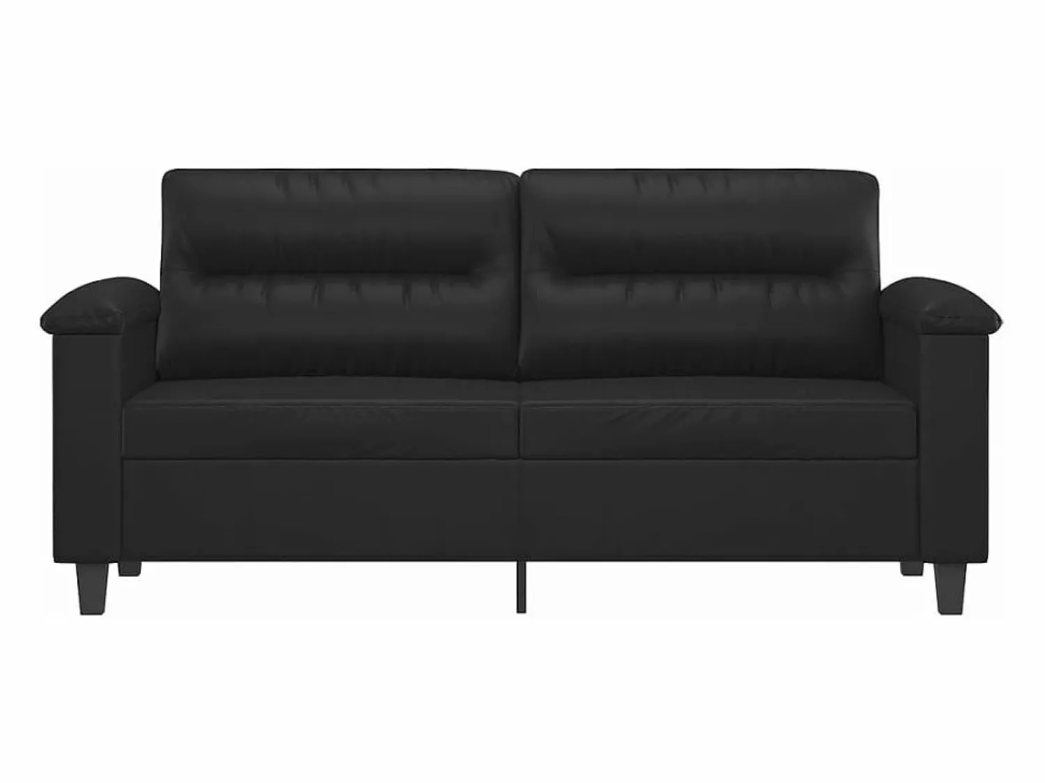 Best Clicnbuy Sofá de 2 plazas de cuero sintético 140 cm Negro
