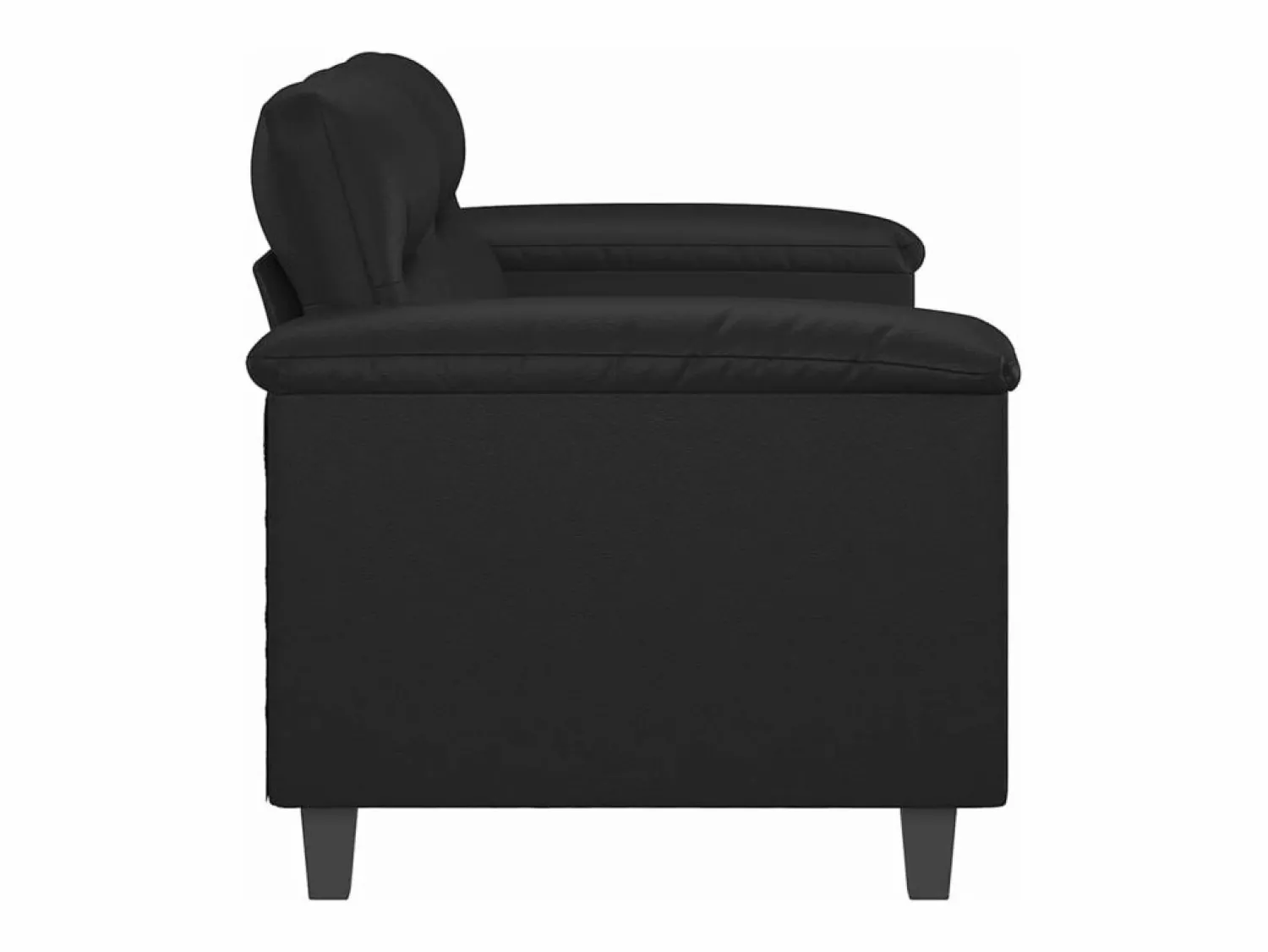 Best Clicnbuy Sofá de 2 plazas de cuero sintético 140 cm Negro
