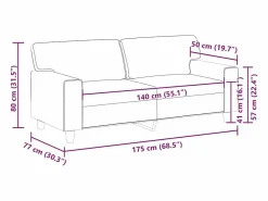Online Sofá de 2 plazas de cuero sintético 140 cm Sofá Relax
