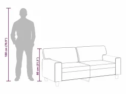 Online Sofá de 2 plazas de cuero sintético 140 cm Sofá Relax
