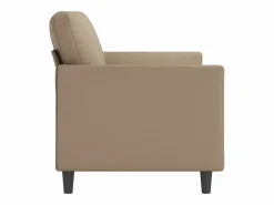 Clearance Sofá de 3 plazas de cuero sintético color capuchino 180 cm Todos Los Sofás|Sofá - 3 Plazas