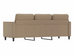 Clearance Sofá de 3 plazas de cuero sintético color capuchino 180 cm Todos Los Sofás|Sofá - 3 Plazas