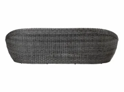 Sale MYLIA Sofá de 3 plazas de jardín de resina trenzada - WHITEHEAVEN Gris