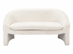 Discount Vente-unique Sofá de 2 plazas de pana color OSSANA Crema