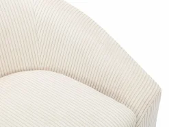 Discount Vente-unique Sofá de 2 plazas de pana color OSSANA Crema