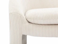 Discount Vente-unique Sofá de 2 plazas de pana color OSSANA Crema