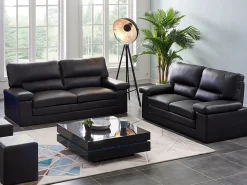 LINEA SOFA Sofá de 3+2 plazas de piel de búfalo MIMAS II