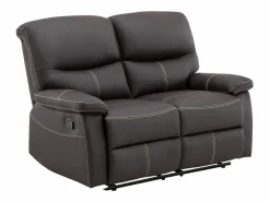 Discount Vente-unique Sofá de 2 plazas de relax de piel sintética marrón CANBY Marru00f3n