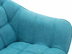 Clearance Sofá de 2 plazas de tela azul acolchado. Estilo escandinavo. CASERTA Sofá Escandinavo|Sofá - 2 Plazas