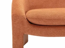 Vente-unique Sofá de 2 plazas de tela de color estilo diseño OSSANA