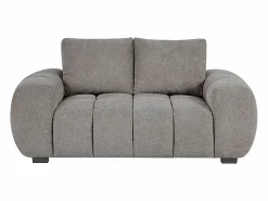Outlet Vente-unique Sofá de 2 plazas de tela con efecto acolchado estilo design BERENIA Gris