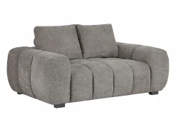 Outlet Vente-unique Sofá de 2 plazas de tela con efecto acolchado estilo design BERENIA Gris
