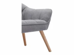 New Vente-unique Sofá de 2 plazas de tela acolchado de estilo escandinavo. Tendencia del momento. Medidas: Ancho 127 x Prof. 73 x Alt. 77 cm. CASERTA Gris