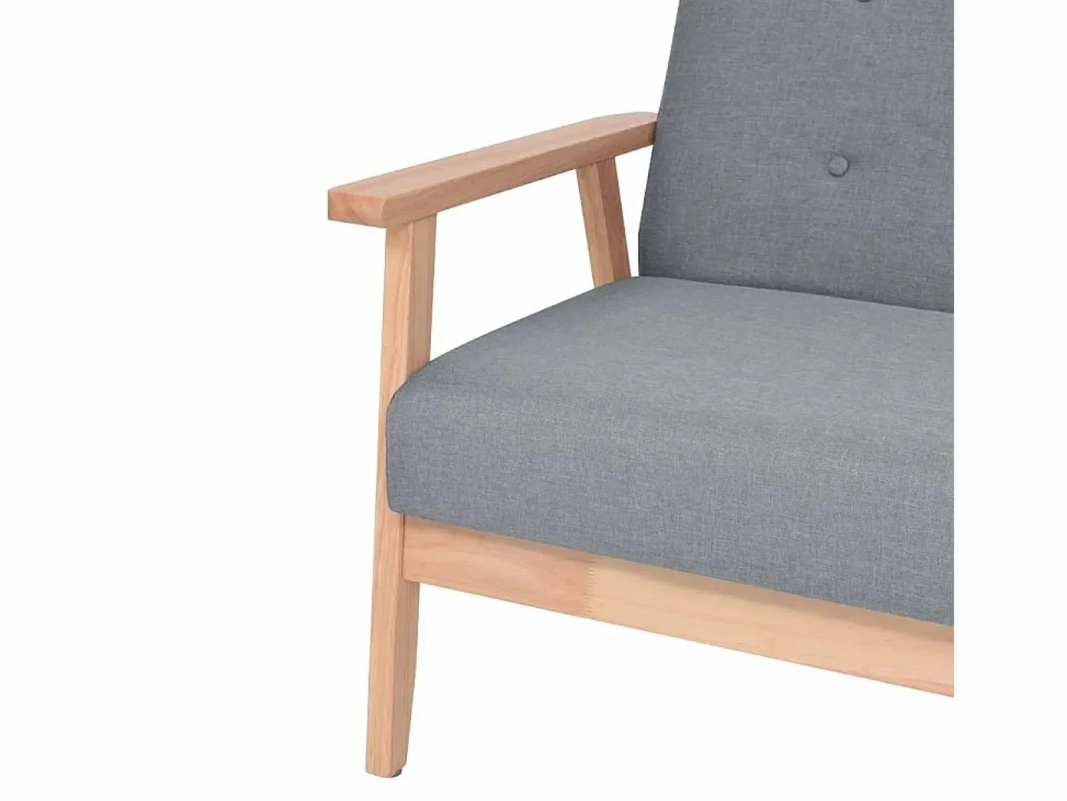Hot Clicnbuy Sofá de 2 plazas de tela claro Gris
