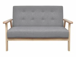 Hot Sofá de 2 plazas de tela PWFG73001 Gris claro