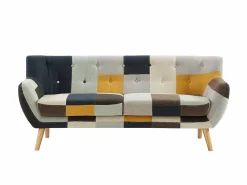 Hot Sofá de 3 plazas de tela patchwork estilo escandinavo SERTI II Sofá - 3 Plazas