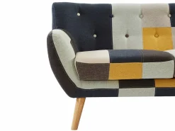 Hot Sofá de 3 plazas de tela patchwork estilo escandinavo SERTI II Sofá - 3 Plazas