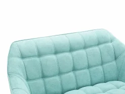 Vente-unique Sofá de 2 plazas de tela verde agua acolchado. Estilo escandinavo. CASERTA Verde almendra