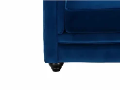 Vente-unique Sofá de 3+2+1 plazas de terciopelo Azul real CHESTERFIELD