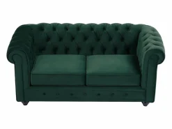 Online Sofá de 2 plazas de terciopelo CHESTERFIELD Sofá Vintage|Sofá De Terciopelo