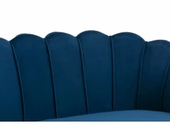 Vente-unique Sofá de 2 plazas de terciopelo azul noche DANDELION