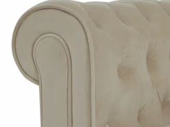 Hot Vente-unique Sofá de 2 plazas de terciopelo color CHESTERFIELD Beige