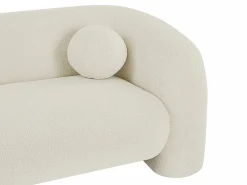 Clearance Vente-unique Sofá de 3 plazas en tela bouclé color blanco OVOTAS Marfil