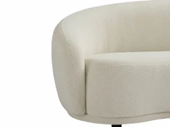 Vente-unique Sofá de 3 plazas en tela bouclé beige BOVANA de Pascal Morabito Blanco