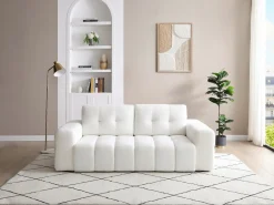 Best Vente-unique Sofá de 2 plazas en tela bouclé . SOPELANA Blanco