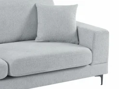 Discount Vente-unique Sofá de 3 plazas en tela texturizada JAMOLO Gris claro