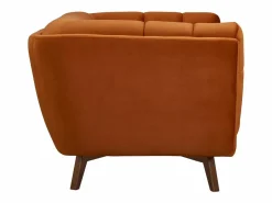 Best Rendez-Vous Déco Sofá de 2 plazas en terciopelo cúrcuma - Mona Naranja