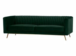 New Rendez-Vous Déco Sofá de 3 plazas en terciopelo oscuro - Gatsby Verde