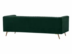 New Rendez-Vous Déco Sofá de 3 plazas en terciopelo oscuro - Gatsby Verde