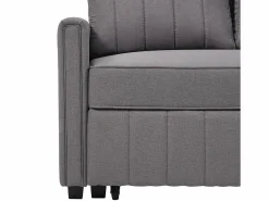 Sofá de 2 plazas extraíble - Sofá relax con bolsillos laterales y 2 cojines - Lino Sofá Relax