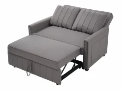 Sofá de 2 plazas extraíble - Sofá relax con bolsillos laterales y 2 cojines - Lino Sofá Relax