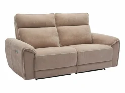 Vente-unique Sofá de 3 plazas reclinable eléctrico de tela color DJARALO