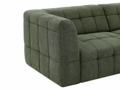 Clearance Vente-unique Sofá de 3 plazas reclinable con asiento deslizante eléctrico en tela NELOSA Verde