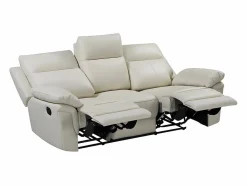 Clearance Sofá de 3+1 plazas relax de piel de búfalo PAKITA Conjunto Sofá Y Sillón