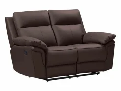 Vente-unique Sofá de 3+2 plazas relax de piel de búfalo marrón PAKITA