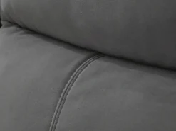 Hot Vente-unique Sofá de 2 plazas relax eléctrico de terciopelo con bandas color crudo METTI Gris