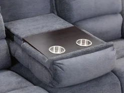 Vente-unique Sofá de 3+2 plazas relax eléctrico tela NEVERS
